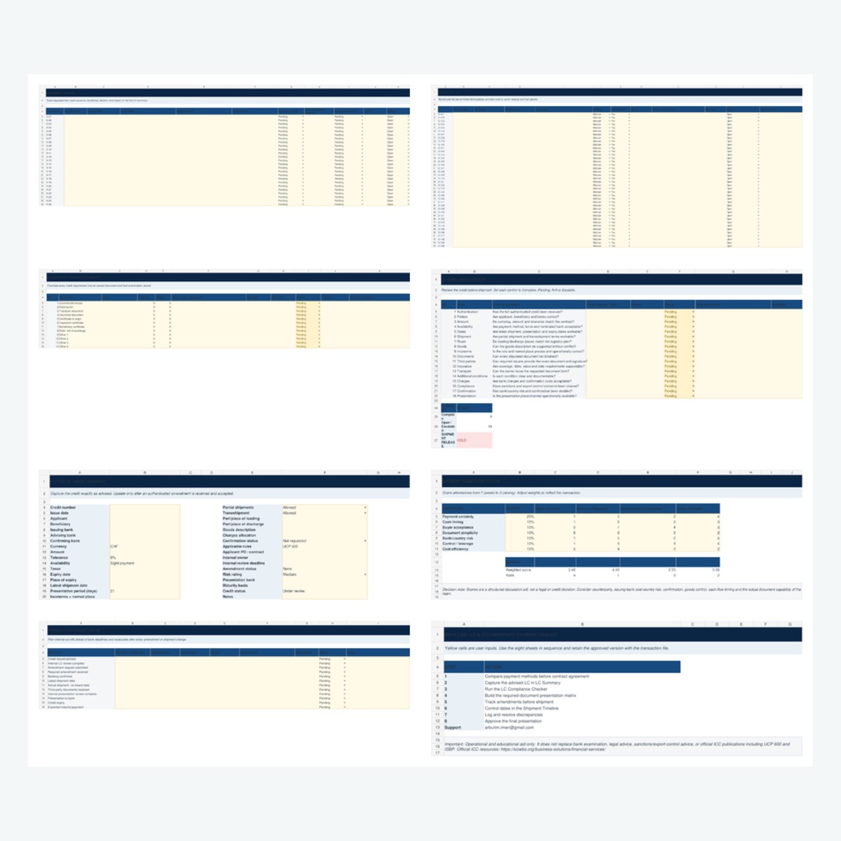 Letter of credit compliance workbook and checklists preview